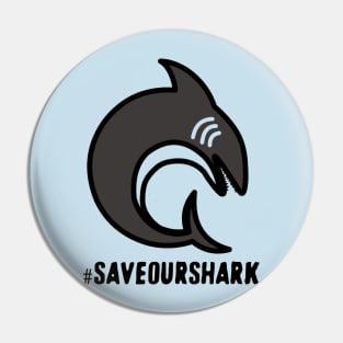 Save Shark T-Shirt Pin