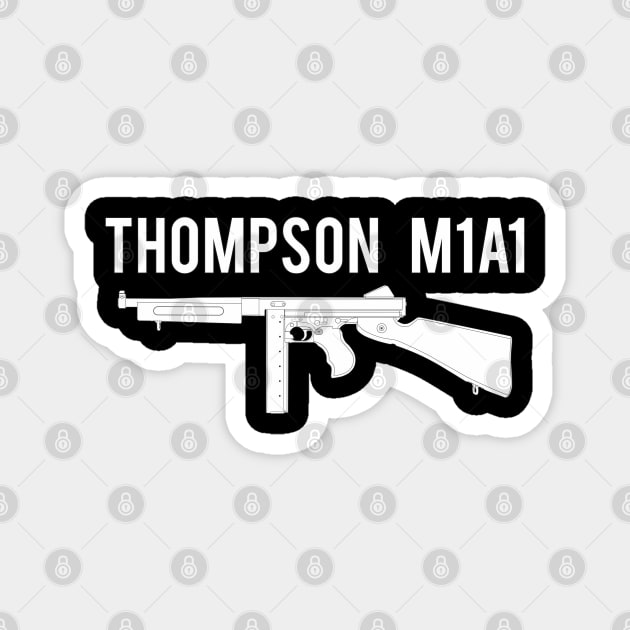 Thompson M1A1 white version Magnet by FAawRay