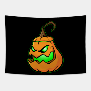 Creepy Jack O Lantern Pumpkin Tapestry
