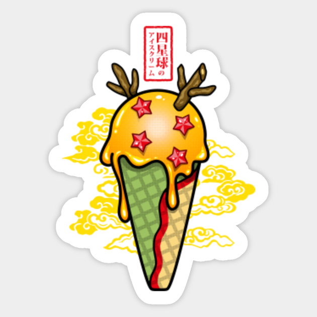 Four Stars Ice Cream Dragon Ball Sticker Teepublic