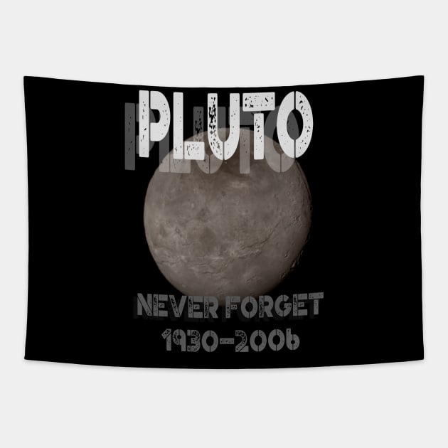 Pluto (1930-2006) Never Forget Dwarf Planet Pun Tapestry by theperfectpresents