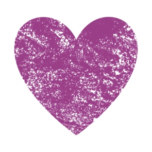 Distressed Heart - Mauve T-Shirt