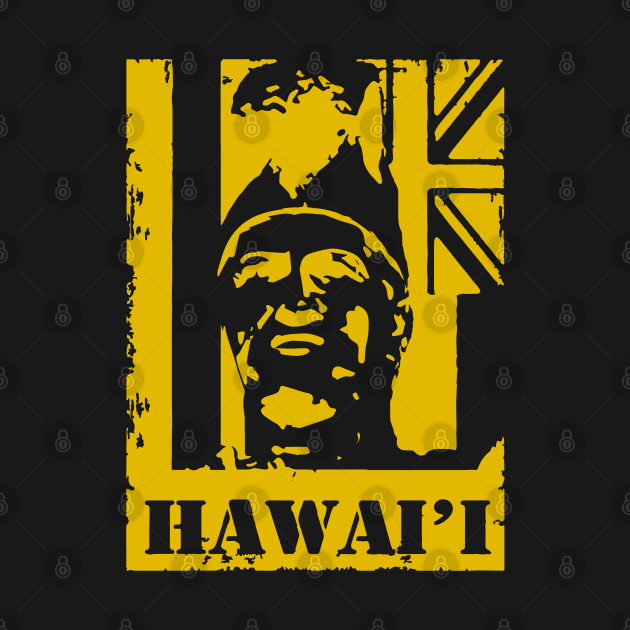 Hawai'i King Kamehameha Mustard Yellow Ink by Hawaii Nei All Day by hawaiineiallday