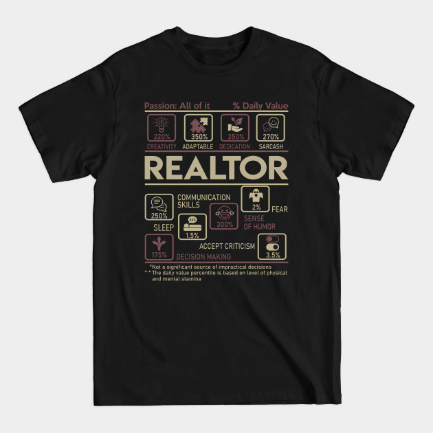 Discover Realtor T Shirt - Multitasking Daily Value Gift Item Tee - Realtor - T-Shirt