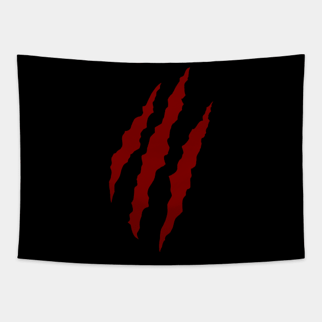 Claw Slash (Red) Tapestry by SheWhoLovesMonsters