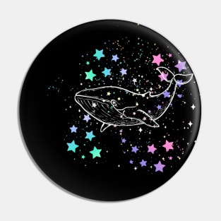 Dancing Whale In The Stars Pin