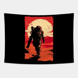 Solitary Marine on Mars - Scifi Tapestry