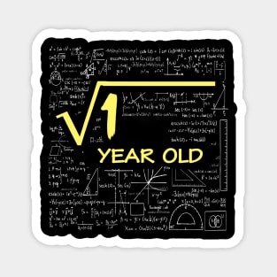 Square Root 1st Birthday 1 Year Old Math Lover Magnet