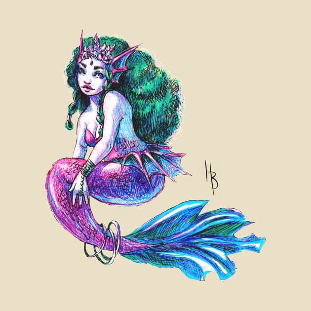 Colorful mermaid by Hannahbattle