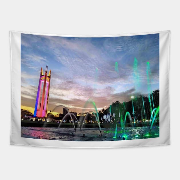 quezon city, philippines, quezon city philippines, city, quezon city city, i love quezon city, quezon, filipino, quezon city lover, gay pride, quezon city trip, quezon city travel, philippines quezon city, quezon city design, philippines Tapestry by souvenirscape