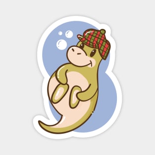 Cute Scottish Nessie with Bonnet Magnet