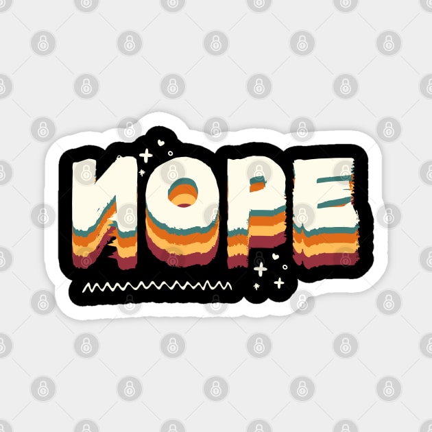 Nope Meme Retro Magnet by The WYLD Tribe