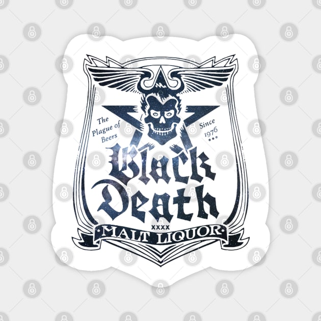 Black Death Malt Liquor Vintage Magnet by Lani A Art