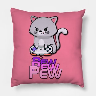 Cute Gamer KItty Pillow