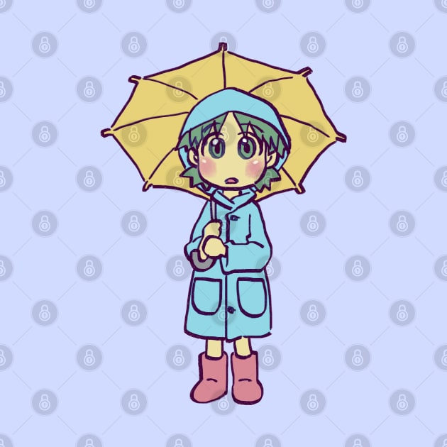 rainy season yotsuba in raincoat by mudwizard