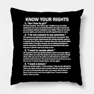 Know Your Rights Pillow