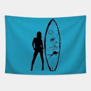 summer vibes surfer Tapestry