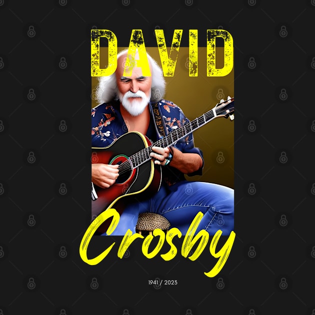 David Crosby vintage graphic design artwork by Nasromaystro