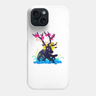 Pansexual Pride Flag Galaxy Deer Phone Case