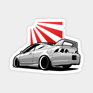 White Integra Acura RSX Magnet