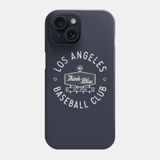 Retro LA Baseball Club Stamp Logo (White) Phone Case