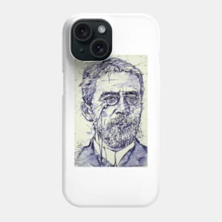 ANTON CHEKHOV - watercolor and ink portrait Phone Case