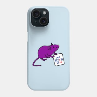 Cute Rat with Joe Biden 2020 Sign Phone Case