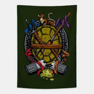 Turtle Family Crest Tapestry