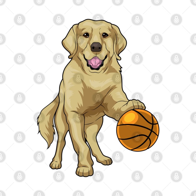 Golden Retriever Basketball player Basketball by Markus Schnabel