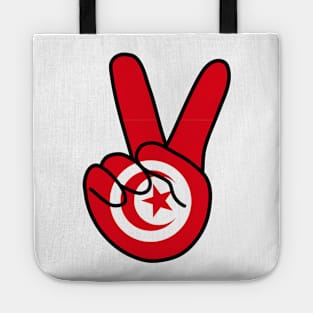 Tunisia Flag V Sign Tote