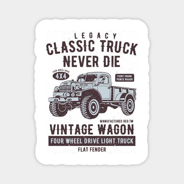 Classic Truck Vintage Wagon Magnet by Hariolf´s Mega Store