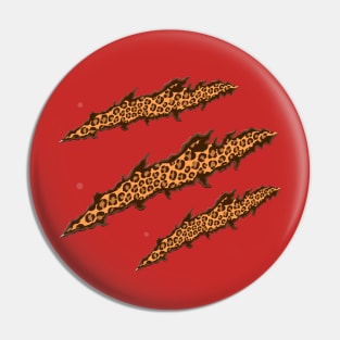 Leopard Skin Scratch Pin