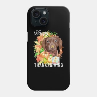 Dachshund Dog Owner Thanksgiving Celebration Harvest Theme Phone Case