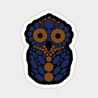 Bronze and Blue Owl Magnet