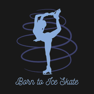 Figure Skating/ of Woman Performing Biellmann Spin Figure Skating Element with a Line Around Her ice skating T-Shirt