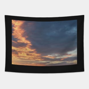 clouds sunset summer evening aesthetic photography blue grey pink purple orange Tapestry