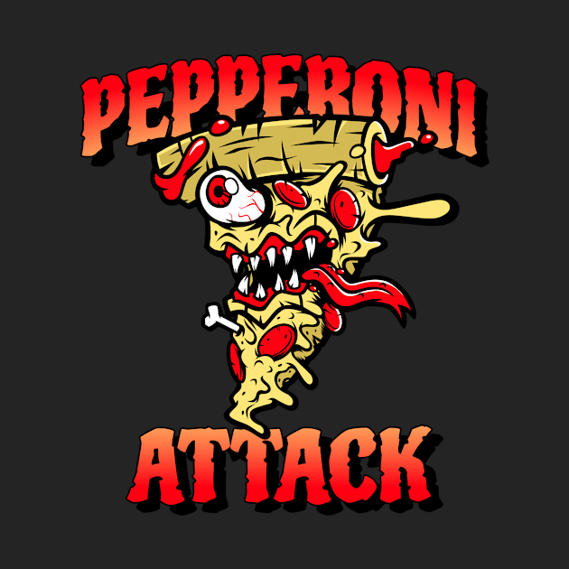 Pepperoni Attack Design by ArtPace