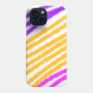 purple yellow pink watercolor stripes pattern Phone Case