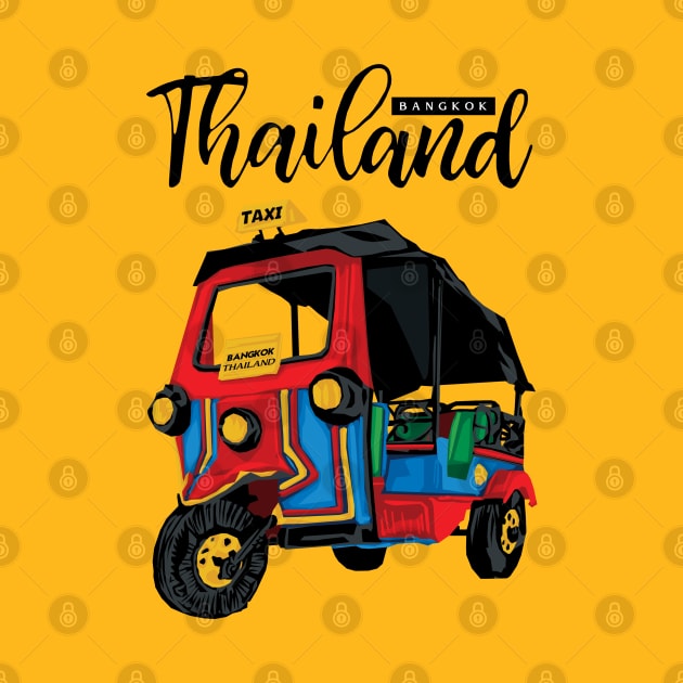 Bangkok Taxi Tuk Tuk by KewaleeTee