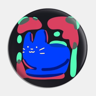 cute vibrant and colorful drawn cartoon cat Pin