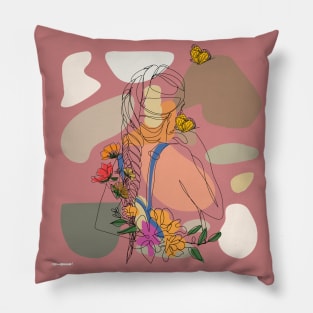 A flowery beautiful braid I Pretty Girls Pillow