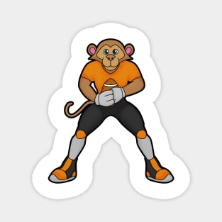 Monkey as Football player with Football Magnet