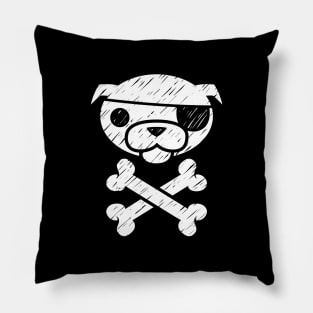 Dog and Crossbones Pillow