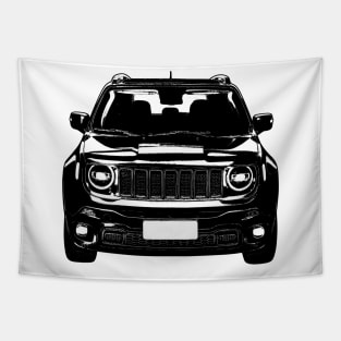 Jeep Renegade Sketch Art Tapestry