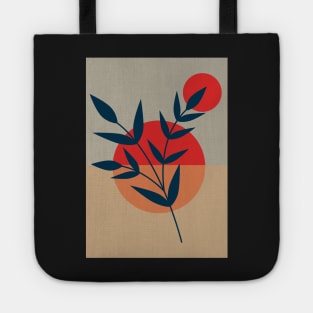 Abstract Minimal Plant Leaves Graphic Art Print Tote