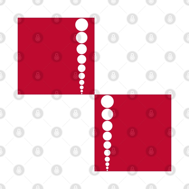 60's Retro Mod Squares and Dots in Red and White by MellowCat