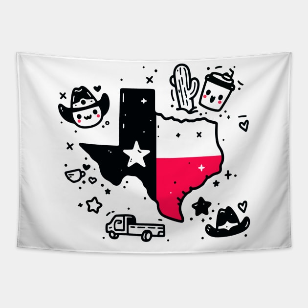 Texas State Cute Tapestry by Widmore