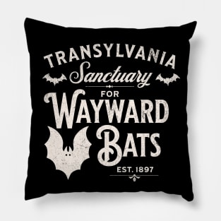 Transylvania Sanctuary for Wayward Bats Dark Pillow