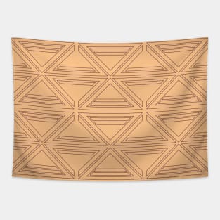 Orange geometric pattern abstract Tapestry