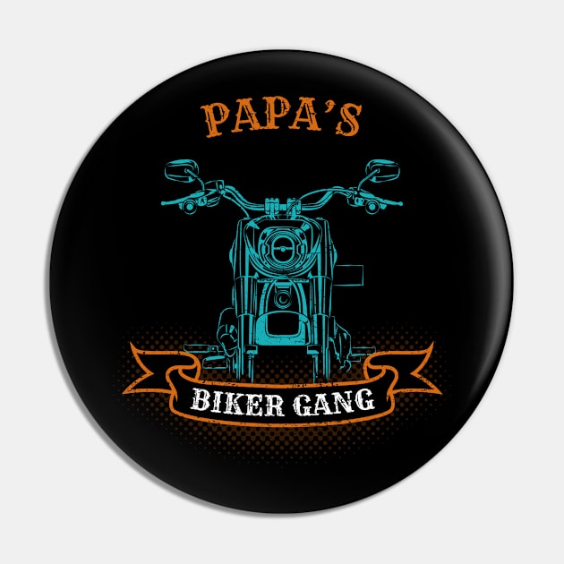 Papa's Biker Gang Father's Day Pin by DwiRetnoArt99